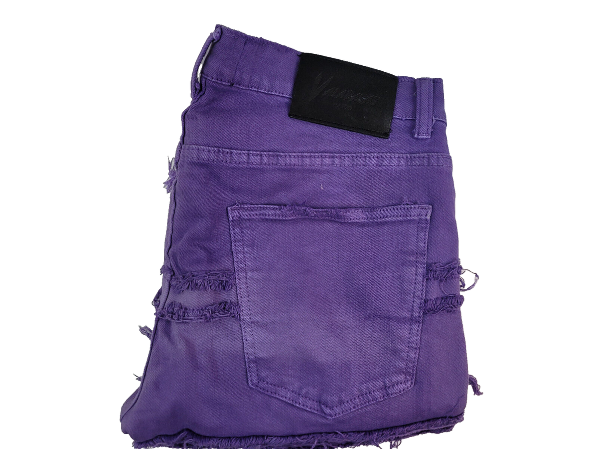 Valabasas Men's 36x35 Stacked 4444 Denim Distressed Flared