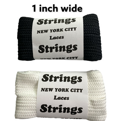 Extra Wide Strings Shoelaces 1 inch Wide Made in USA  45 or 54 inch Long