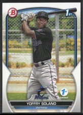 2023 Bowman 1st Edition Yoffry Solano BPPF-72 1st | Miami Marlins