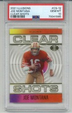 2021 PANINI ILLUSIONS CLEAR SHOTS #CS-12 JOE MONTANA 49ERS PSA 10 LOW POP RARE