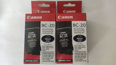 2 Canon BJ Cartridge BC-20 für Cannon Drucker BJC-2000/-4000/-5500/S 100 
