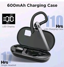 Bluetooth Headset V5.3, Wireless Bluetooth Earpiece with 600mAh Charging Case,B4
