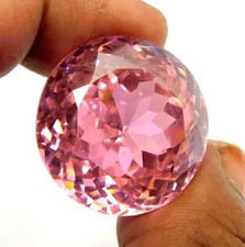 87 Ct Cambodian Natural Huge Pink Color Zircon Round Cut Loose Gemstone