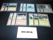 15 Basic Land - ICE AGE - 1x of each art - MP/SP - Magic MTG FTG