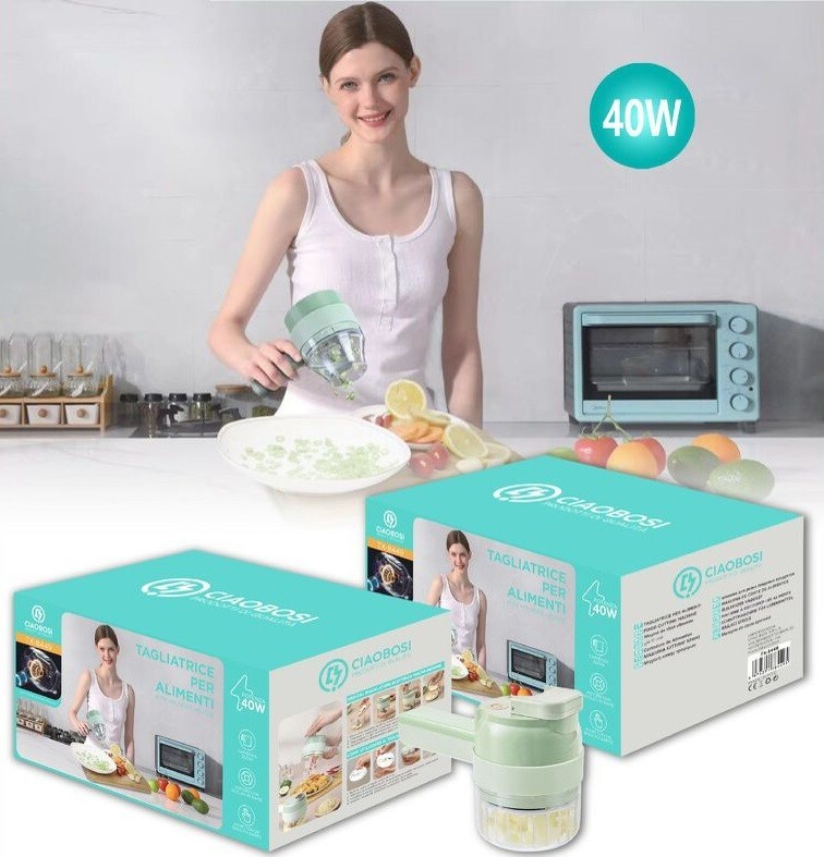 LINQ Tagliaverdure 4 in 1 Elettrico Wireless | Robot da Cucina Mini