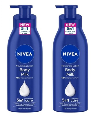 Nivea Nourishing Lotion Body Milk Richly Caring For Very Dry Skin, 400ml 2 Pack