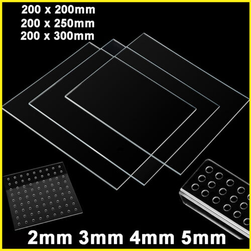 Polycarbonate Solid Sheet 2mm 3mm 4mm 5mm Clear PC Plastic Endurance Plate Panel - Foto 1 di 12