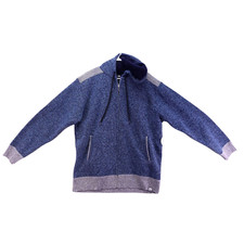 SilverSilk 1Full Zip Fleece Fur Lined Hoodie Jacket Navy Size XXL