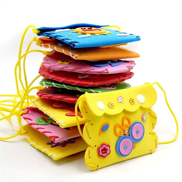 Stickers Arts Crafts DIY Purses Handmade Craft Handicraft Bag Kids Sewing Bags Stickers Arts Crafts DIY Purses Handmade Craft Handicraft Bag Kids Sewing Bags