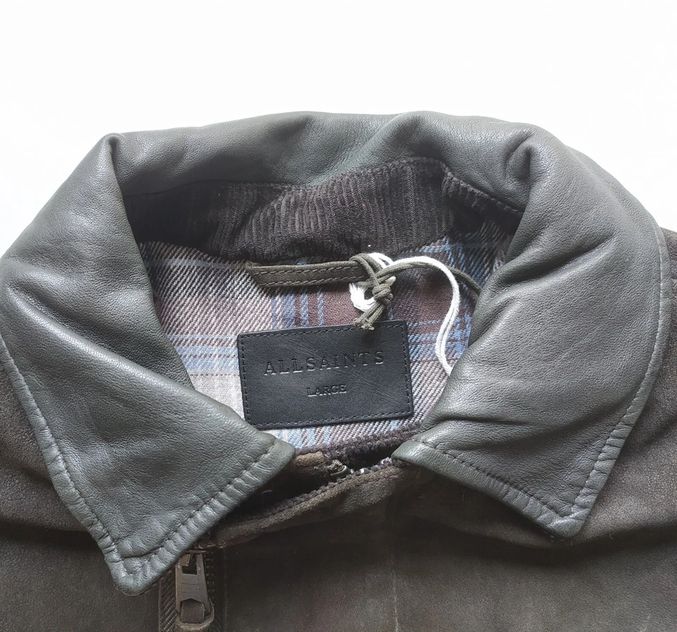 ALLSAINTS Chamber Suede Leather Jacket WORLDWIDE SHIPPING FTP 0743 - Image 2 of 4