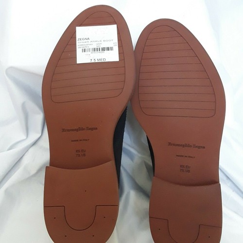 Neu Zegna Navy Trivero Wildleder Chukka Brogue Stiefeletten Italien Größe 7,5 (650 $) - Bild 8 von 8