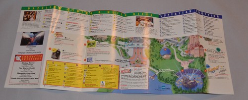 Disney MGM Studios Guide 2001 mapa Rock'n Roller Coaster Staring Aerosmith Mickey - Imagen 3 de 6