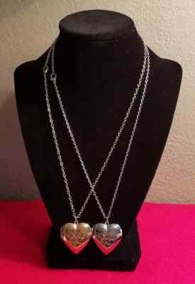 Original Handmade Photo Box Pendant heart-shaped I love you w/necklace  20