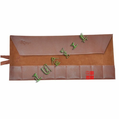 Juego de herramientas profesionales japonesas bonsái bolsa con rodillos cuero bonsái jardín kit de herramientas estuche bolsa - Imagen 4 de 4
