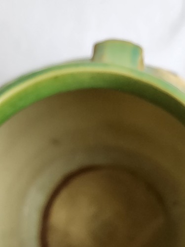 Roseville Keramik Luffa braun Jardiniere Übertopf Topf matte Oberfläche - Bild 11 von 21