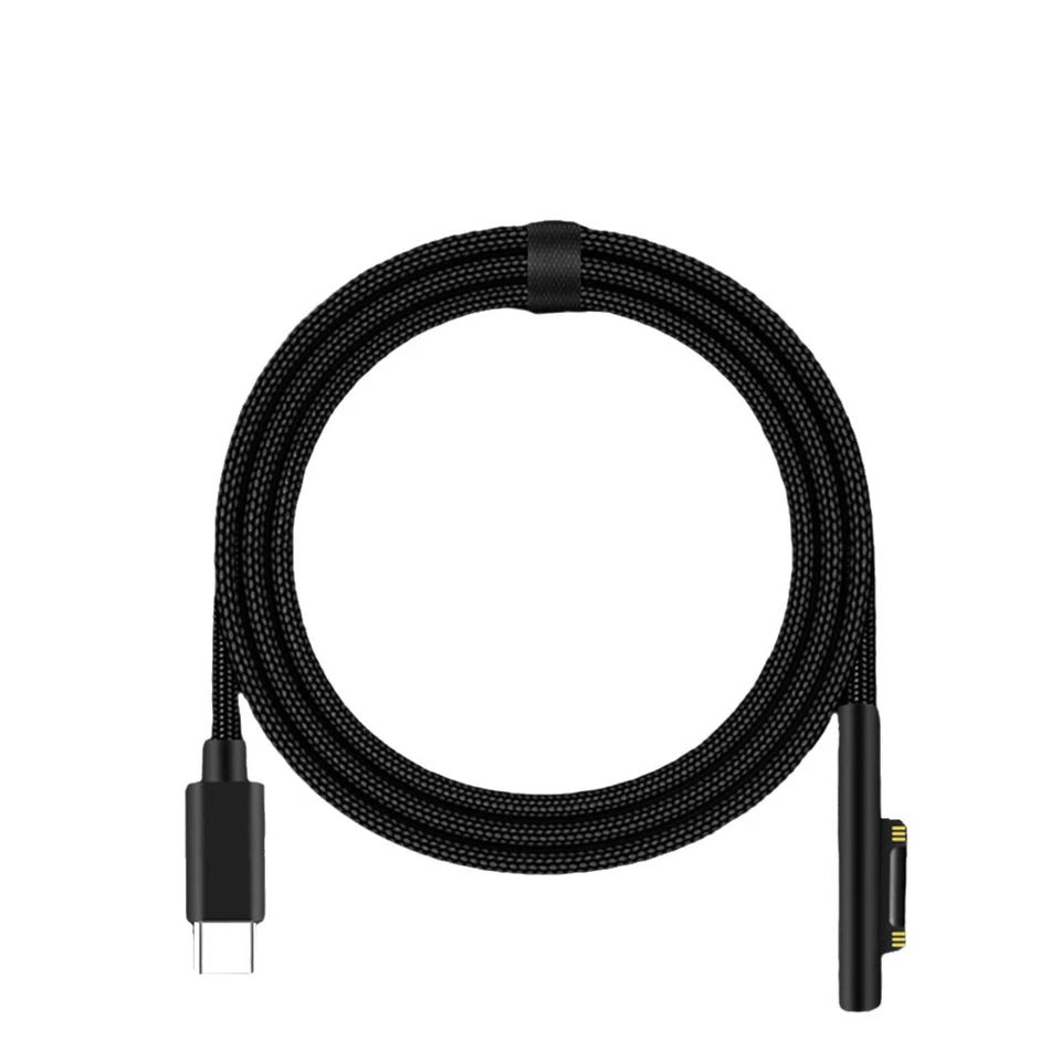 Nylon USB-Type C 3.1 Male PD 100W Charging Cable for Microsoft Surface 6FT 1.8M - Image 2 of 4