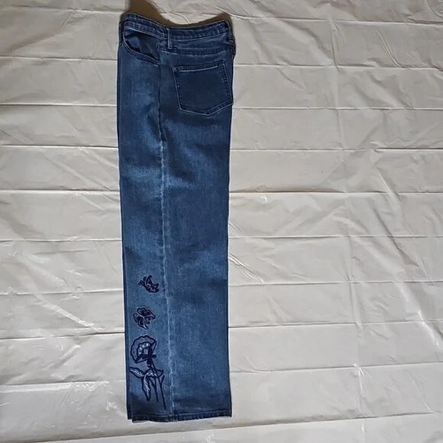 EPIC THREADS Girls Size 16 Adjustable Waist Butterflies Flowers Jeans Used - Picture 3 of 16