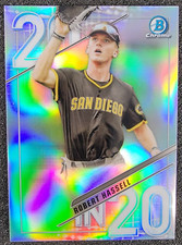 2020 Bowman Draft, 20 in '20 Refractor, /250, Robert Hassell, Padres