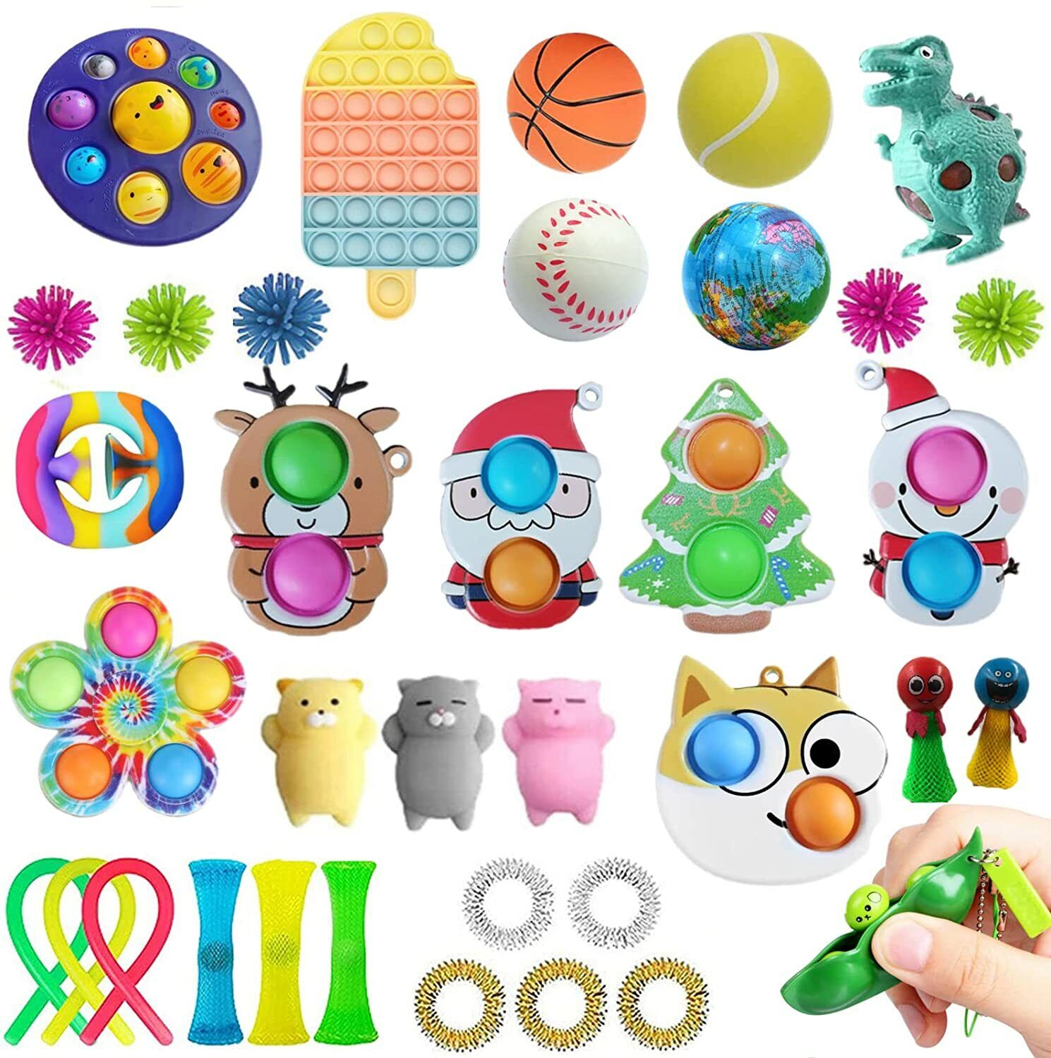 Sensory Fidget Toys Set - 36 Pack - Stress Relief and Anti Anxiety Toys for Kids