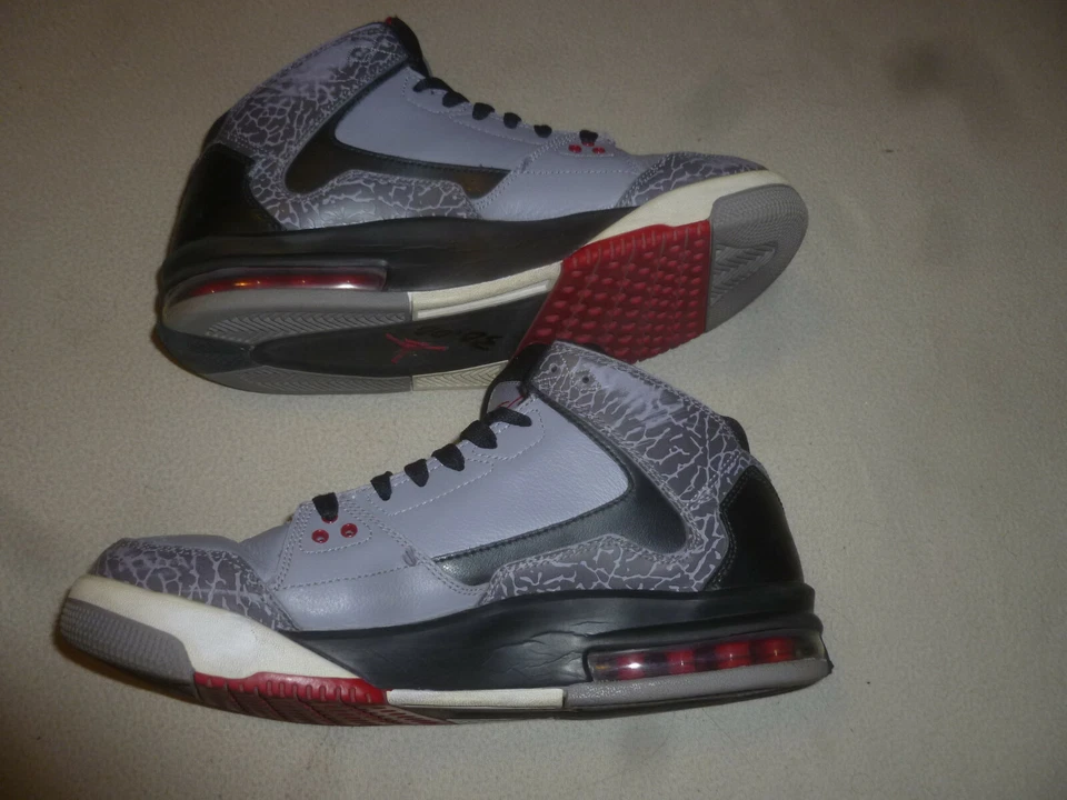  ZAPATOS NIKE AIR JORDAN FLIGHT ORIGIN 599593-008 VINTAGE TALLA 9.5 GRIS NEGRO NBA  Foto 4 de 4