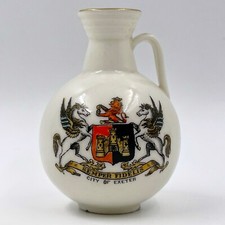 W.H. GOSS CRESTED CHINA MODEL OF ROMAN EWER FOUND AT FELIXSTOWE - CITY OF EXETER