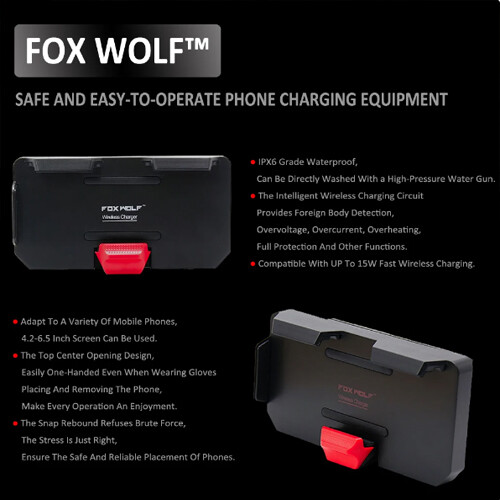 Wireless Charging GPS Phone Holder For BMW R1200/1250GS F700/800GS S1000XR ADV - Picture 2 of 8