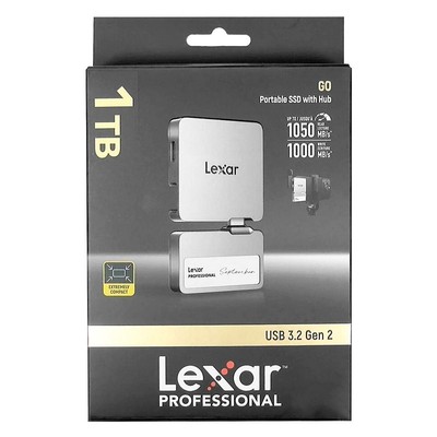 Lexar SL400 Professional Go Portable SSD 1TB with Hub (Silver) LSL400S001T