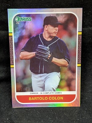 2021 Donruss #240 Bartolo Colon Career - 38 Complete Games Refractor 13/38