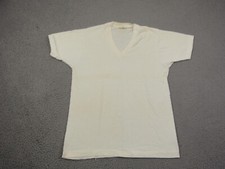 Vintage Fruit of the Loom Shirt Mens Large White Single Stitch 70s Made in USA