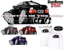 BMW M3 M 3 Coupe Classic Model DigiRods / Koolart Cartoon Car Art T Shirt S-5X