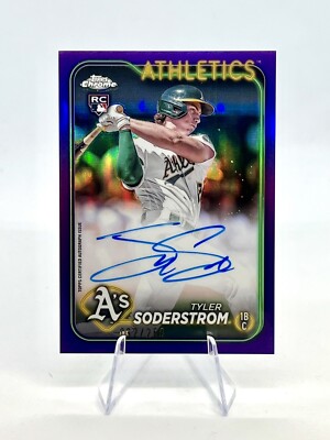 2024 Topps Chrome Tyler Soderstrom Purple Refractor Auto /250 RC  