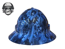 Custom Hydrographic Safety Hard Hat SKIMPY BLUE PRO CHOICE WIDE BRIM