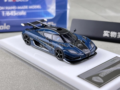Modellino sportivo da corsa VMB scala 1:64 blu carbonio uno 1 resina pressofusa auto regalo - Foto 2 di 9