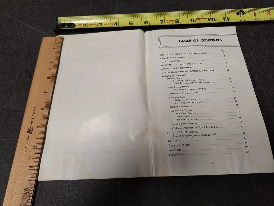 Ohio Bell Phone Company 1958 centralita inalámbrica rama privada 507 Foto 3 de 4