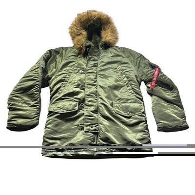 Alpha Industries N-3B Heritage Parka Sage Green  Mens Size Small