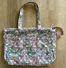 Tokidoki x Jujube Toki Retreat Super Be Large Tote Bag 22 X 14 Zip Close Pockets