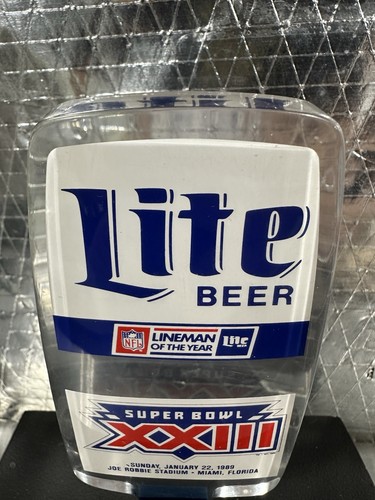 Miller Lite Super Bowl XXIII Acryl Bier Zapfhahn Griff 49ers vs. Bengals - Bild 3 von 10