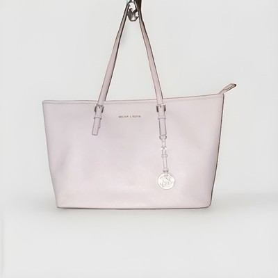 Michael Kors Light Blush Pebbled Leather Large Jet Set Tote with Gold Hardware