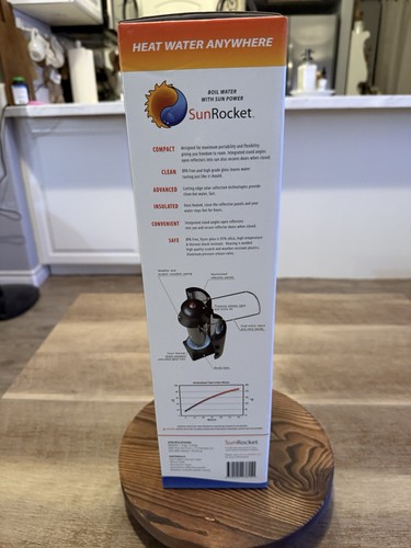SunRocket Scaldabagno Solare e Thermos, Riscalda Acqua Ovunque! Nuovo Con Scatola - Foto 4 di 5