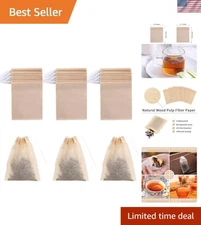 Convenient 400 Pack Drawstring Tea Bags - Safe Unbleached Paper for Loose Tea