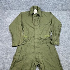 Vintage US Military Coveralls Mens Medium Olive Drab Cotton Sateen Lajas 1995