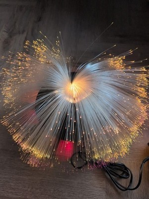 VINTAGE GLASFASER UFO DREIZACK LAMPE in sehr gutem Zustand funktionsfähig Retro