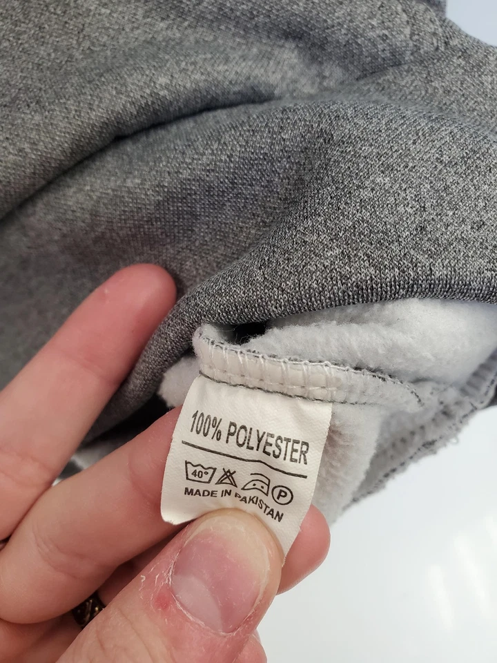 Pulôver Easton com capuz masculino cinza médio preto manga curta poliéster atlético - Imagem 4 de 4