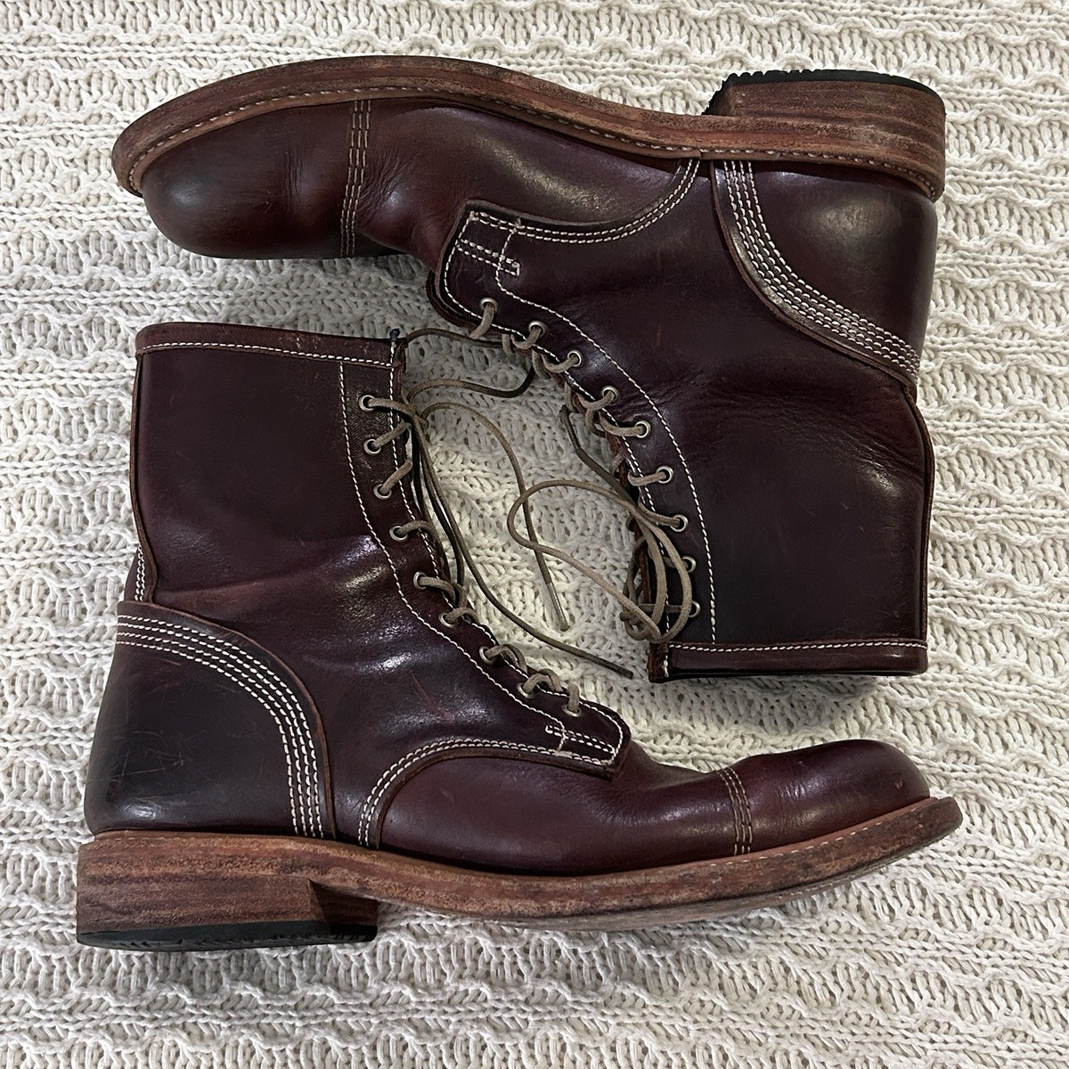 Rare Timberland Boot Company Coulter Leather Stitched Mens 