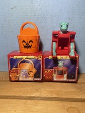2026 McDonald  s Changeables Happy Meal Toys Teef Rex  Boo Bot Bucket 10,12 New