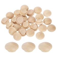56Pcs Wood Button Plugs, 10mm/0.39" Hardwood Screws Hole Plug for Furniture
