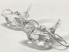 Demdaco Seasons Clear Acrylic Faux Crystal Sun Catchers Bird Ornament Set of 2