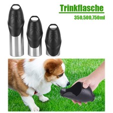 Trinkflasche für Hunde aus Edelstahl mit Trinknapf ideal für unterwegs