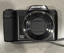 Olympus SZ-15 16MP 24x Zoom Digital Camera Black Tested Works No Charger