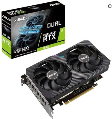 Gaming GeForce RTX 3060 Ventus 2X 12G OC V1 Graphics Card - 15 Gbps GDRR6 Boost